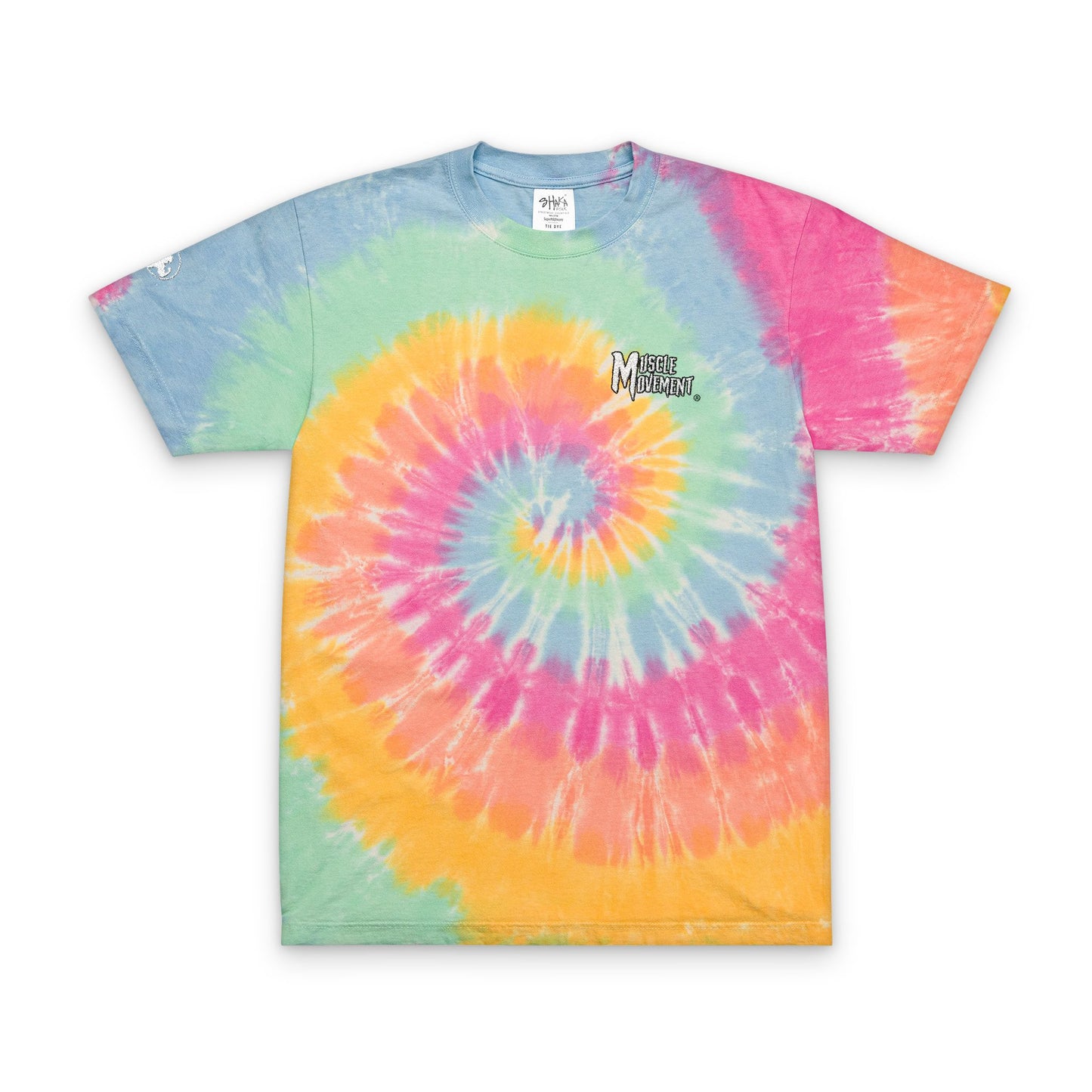 Oversized Tie-Dye T-Shirt with Embroidery, Bohemian Style Tee, Muscle Movement