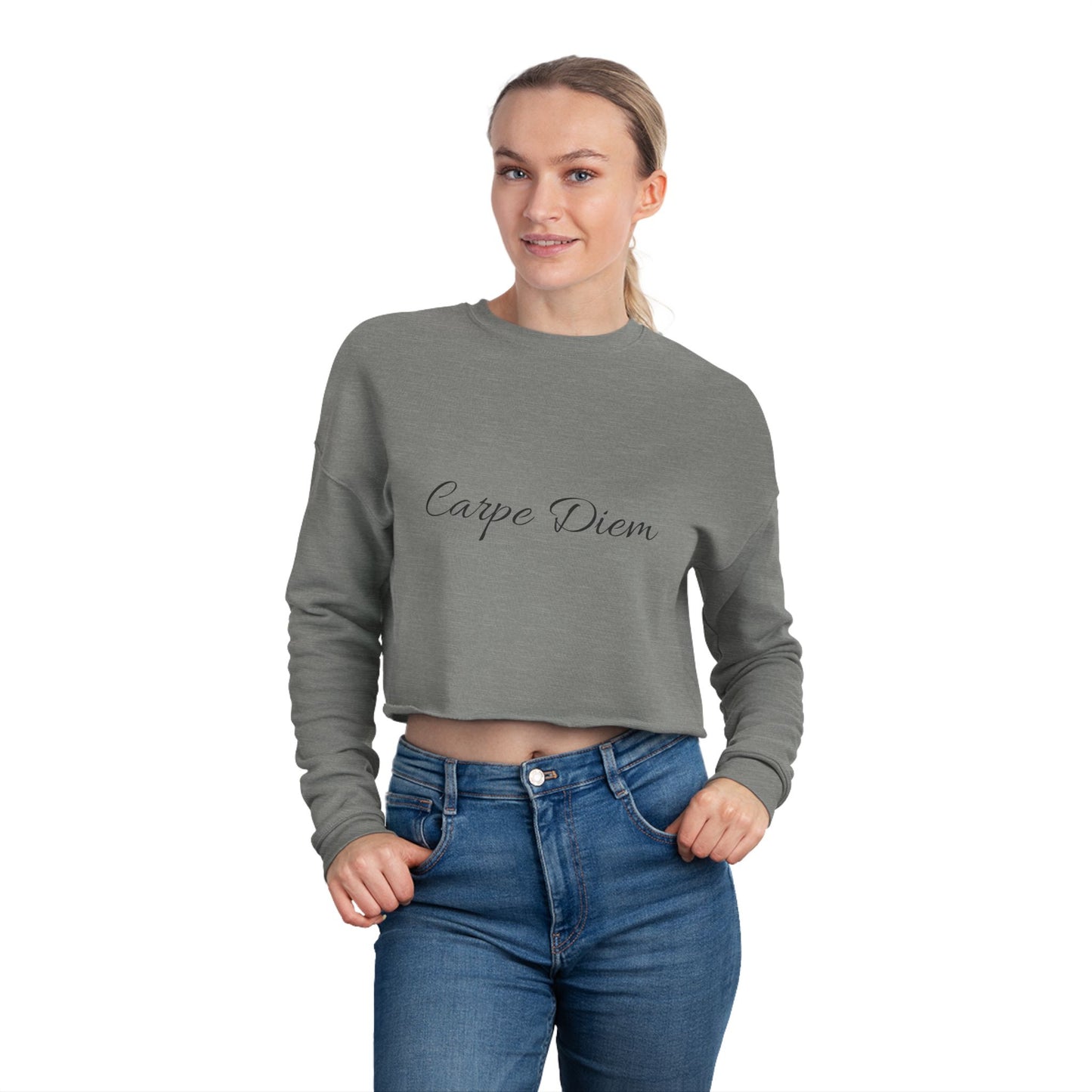 Women's Cropped Sweatshirt (CARPE DIEM)
