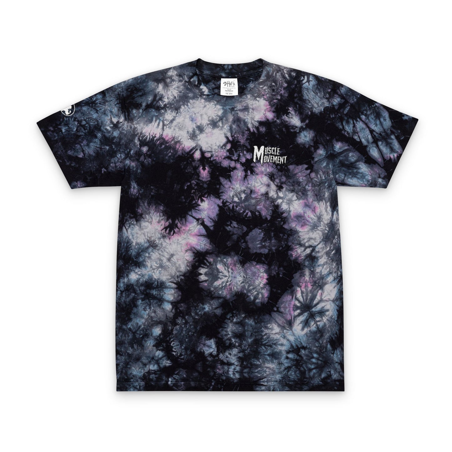 Oversized Tie-Dye T-Shirt with Embroidery, Bohemian Style Tee, Muscle Movement