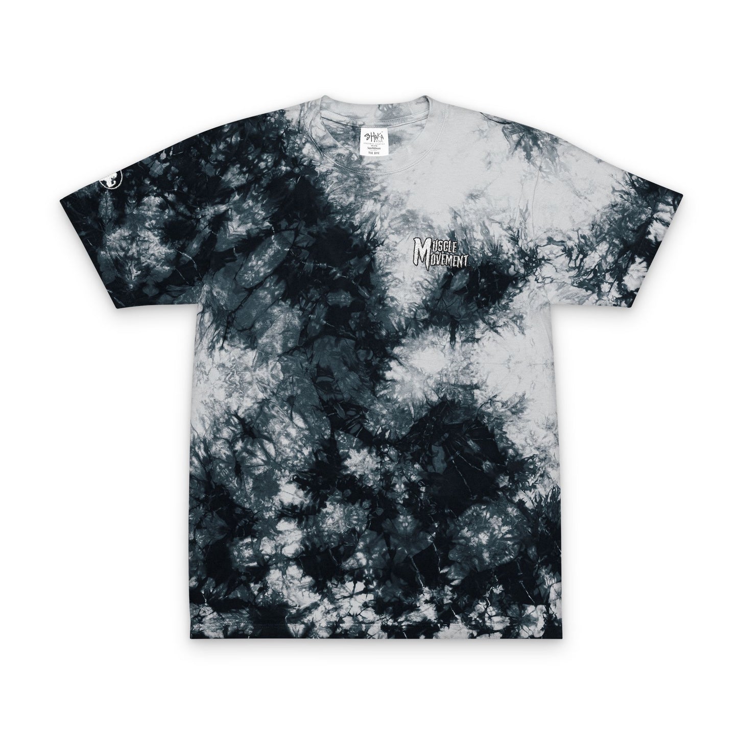 Oversized Tie-Dye T-Shirt with Embroidery, Bohemian Style Tee, Muscle Movement