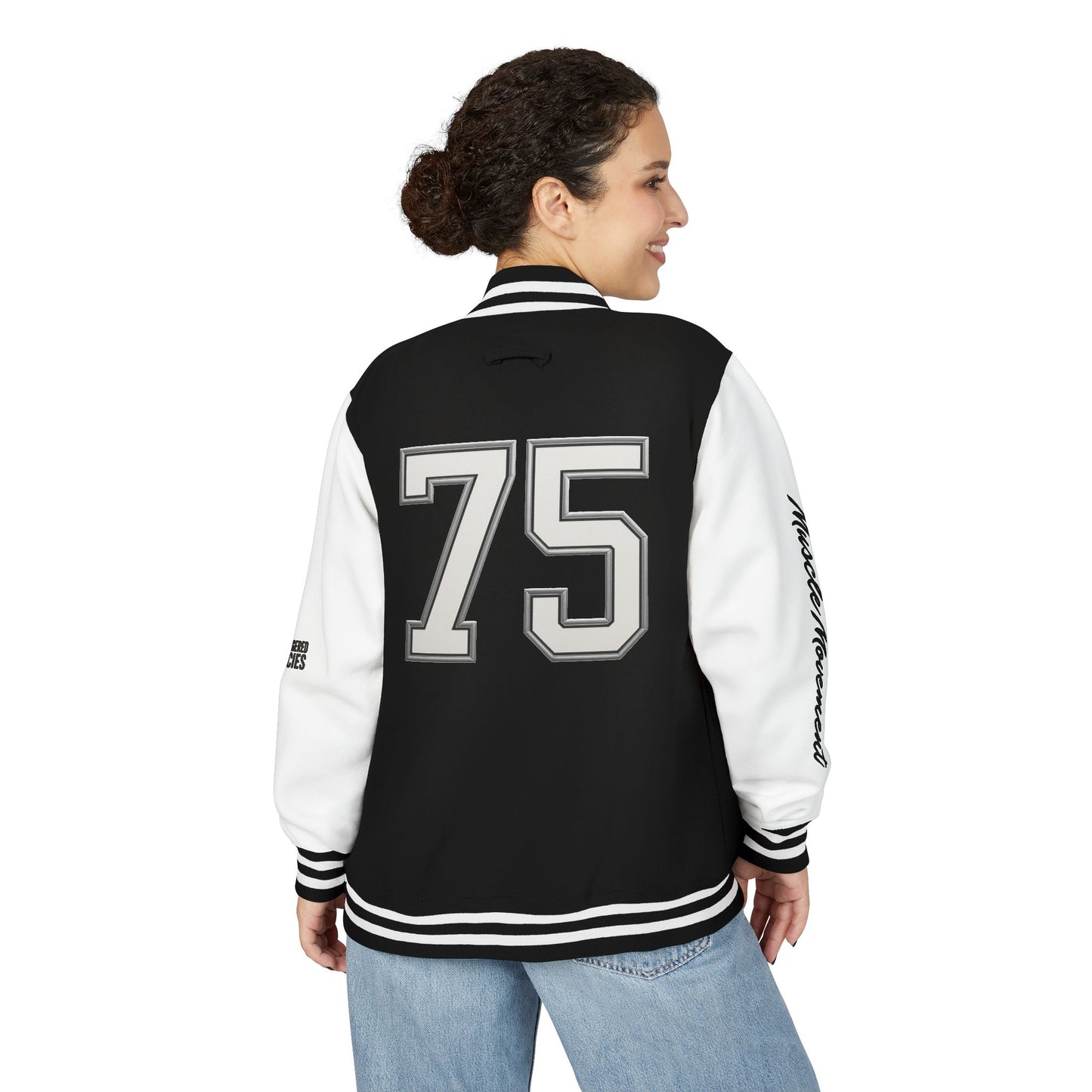 Letterman Jacket — 'Heavy is the Crown' Varsity Jacket with Number 75 Back Patch