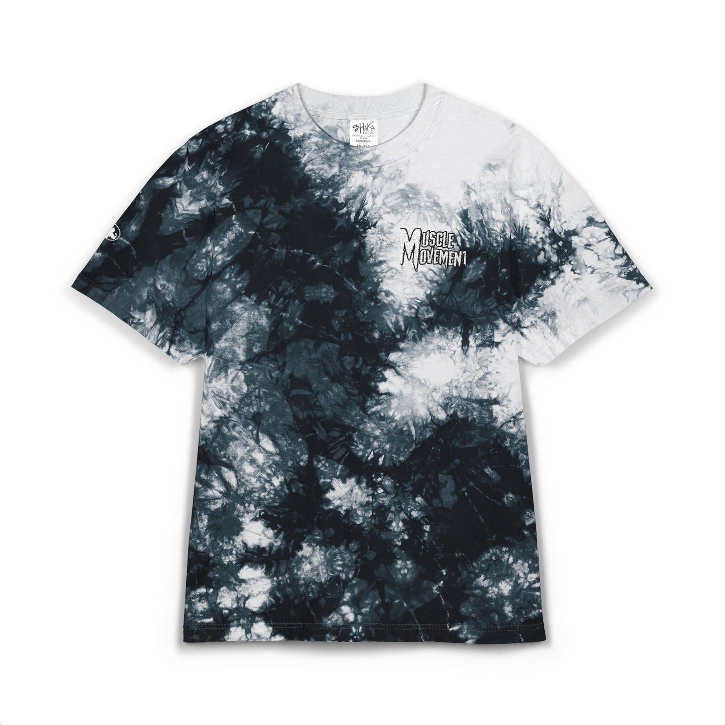 Oversized Tie-Dye T-Shirt with Embroidery, Bohemian Style Tee, Muscle Movement