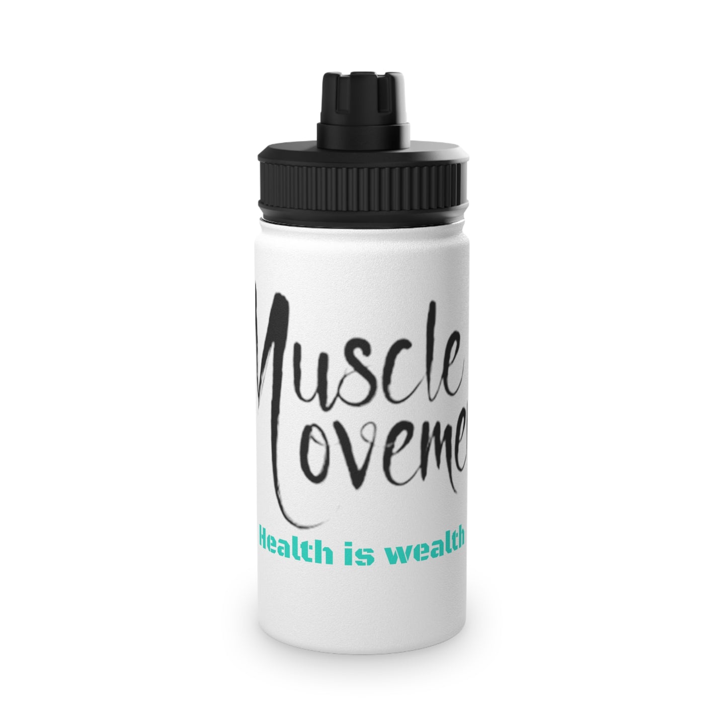 Water Bottle, Health is Wealth Print