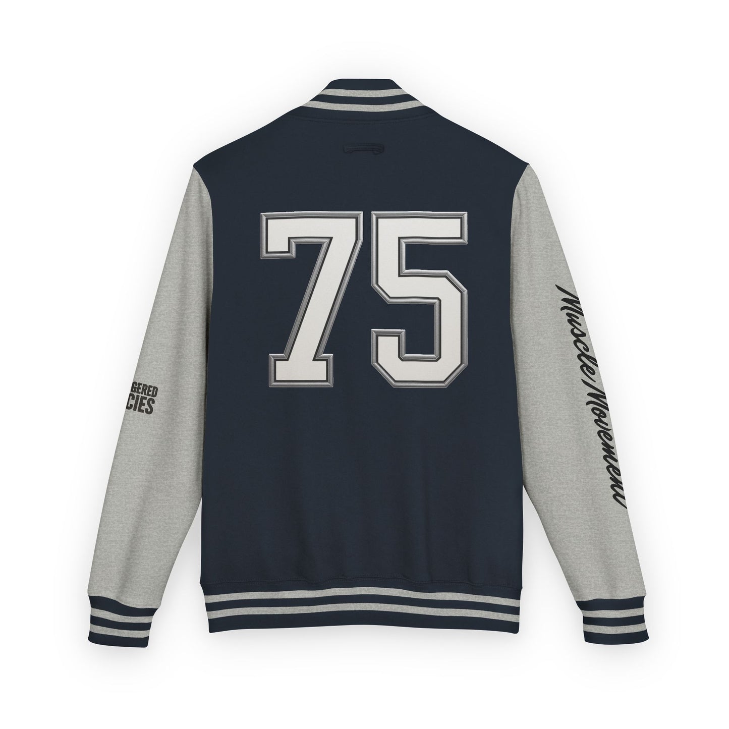 Letterman Jacket — 'Heavy is the Crown' Varsity Jacket with Number 75 Back Patch