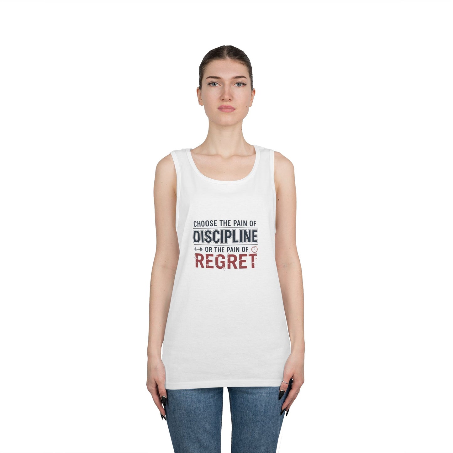 Discipline vs Regret Motivational Tank Top