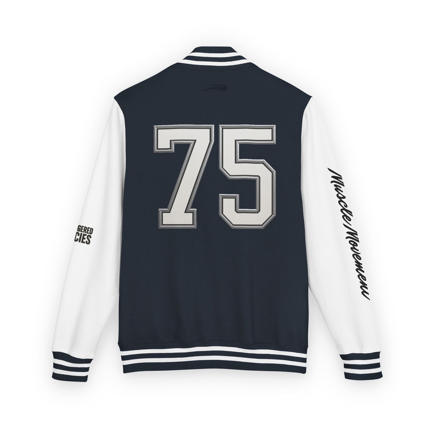 Letterman Jacket — 'Heavy is the Crown' Varsity Jacket with Number 75 Back Patch