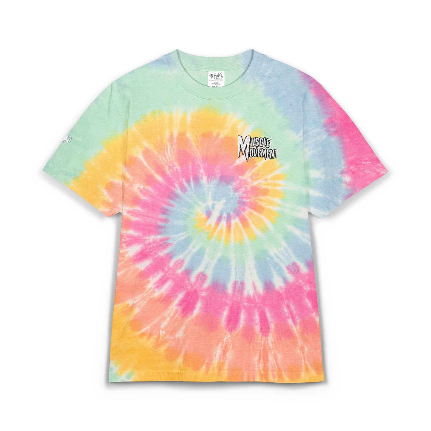 Oversized Tie-Dye T-Shirt with Embroidery, Bohemian Style Tee, Muscle Movement