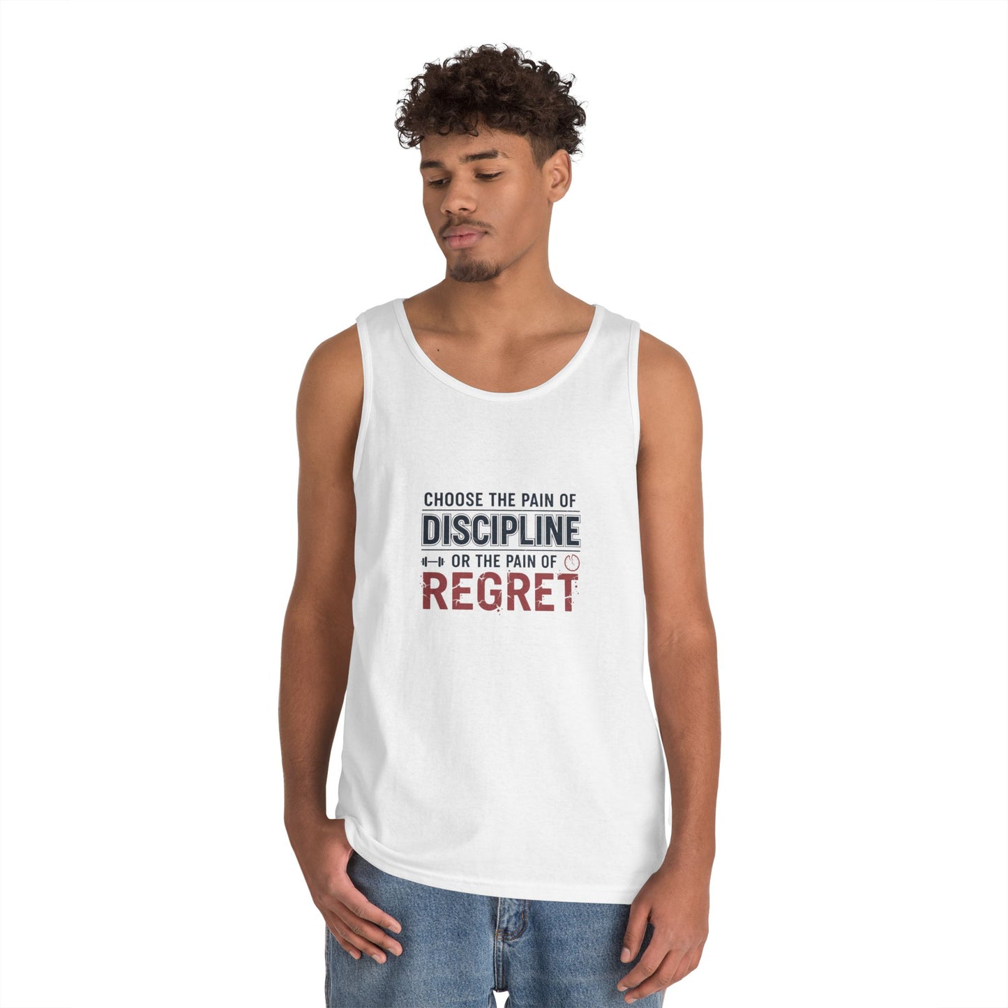 Discipline vs Regret Motivational Tank Top