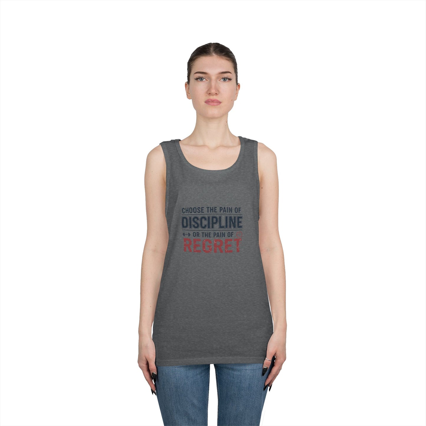 Discipline vs Regret Motivational Tank Top