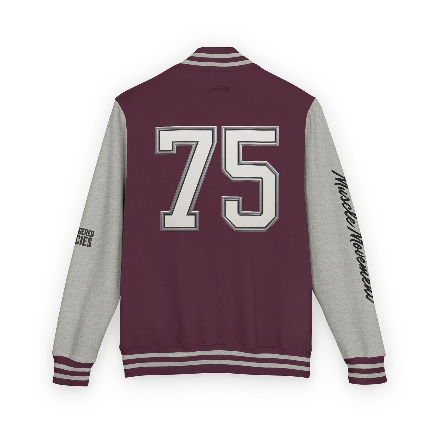 Letterman Jacket — 'Heavy is the Crown' Varsity Jacket with Number 75 Back Patch