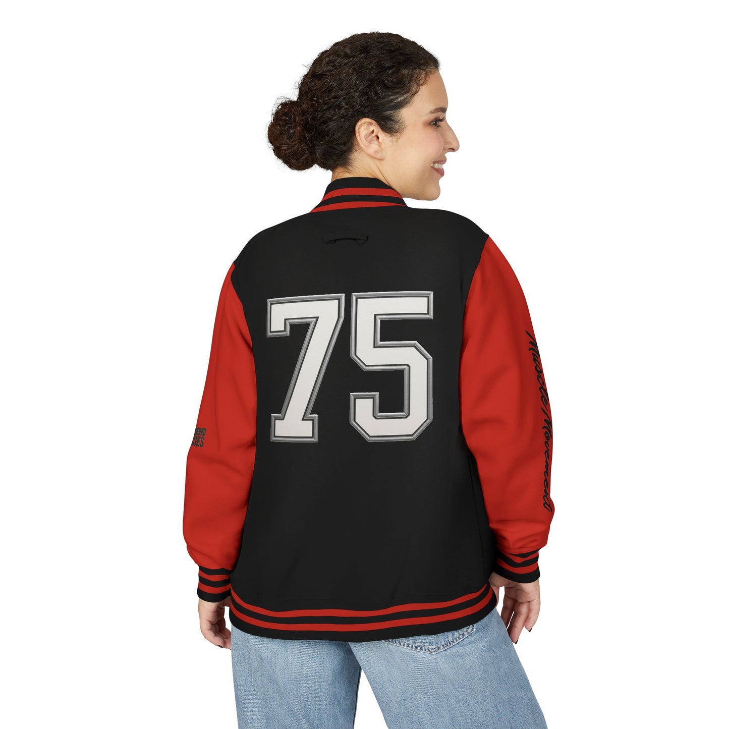 Letterman Jacket — 'Heavy is the Crown' Varsity Jacket with Number 75 Back Patch