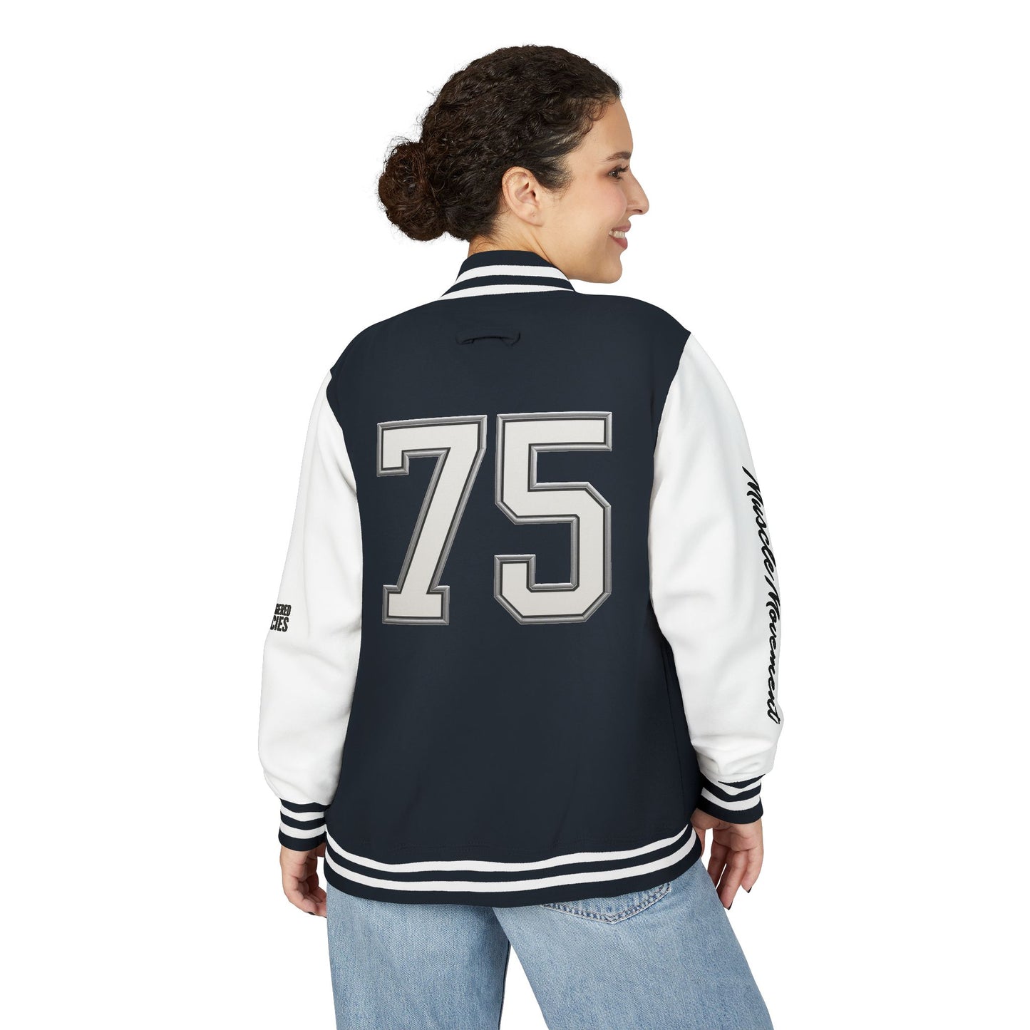 Letterman Jacket — 'Heavy is the Crown' Varsity Jacket with Number 75 Back Patch