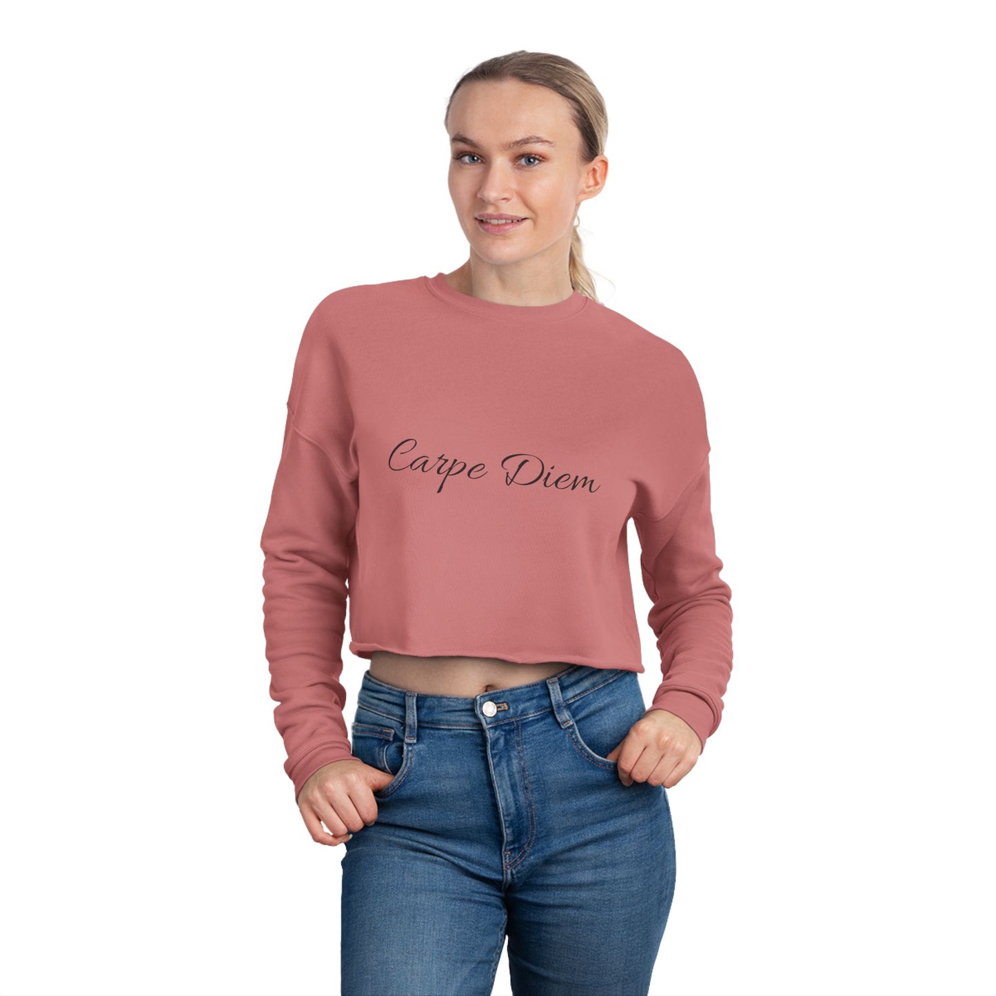 Women's Cropped Sweatshirt (CARPE DIEM)