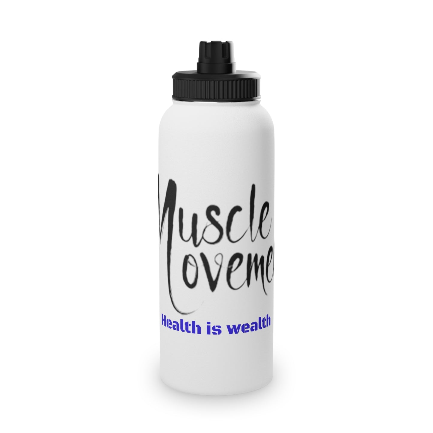 Water Bottle, Health is Wealth Print