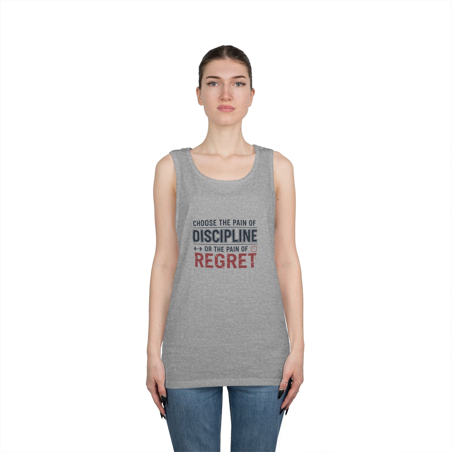 Discipline vs Regret Motivational Tank Top
