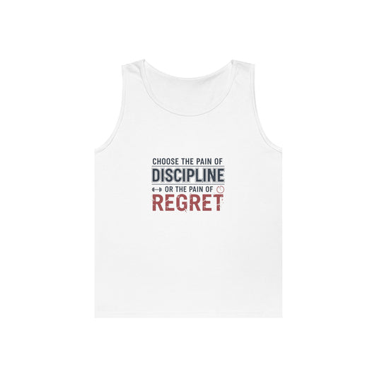Discipline vs Regret Motivational Tank Top