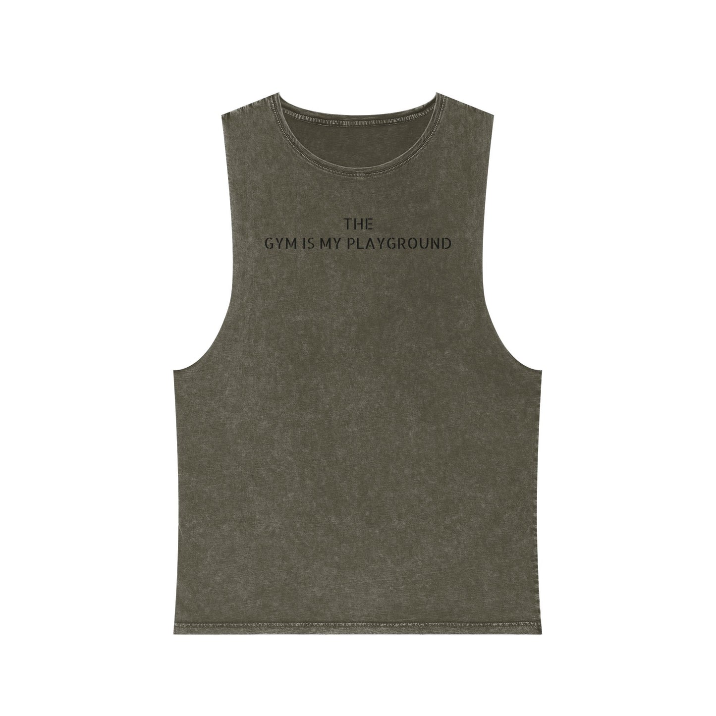 Stonewash Gym Tank Top, (The Gym Is My Playground)