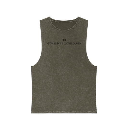 Stonewash Gym Tank Top, (The Gym Is My Playground)