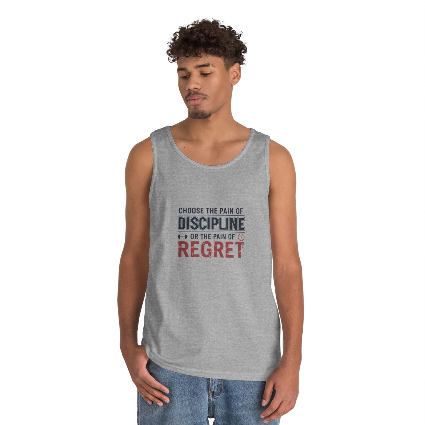 Discipline vs Regret Motivational Tank Top