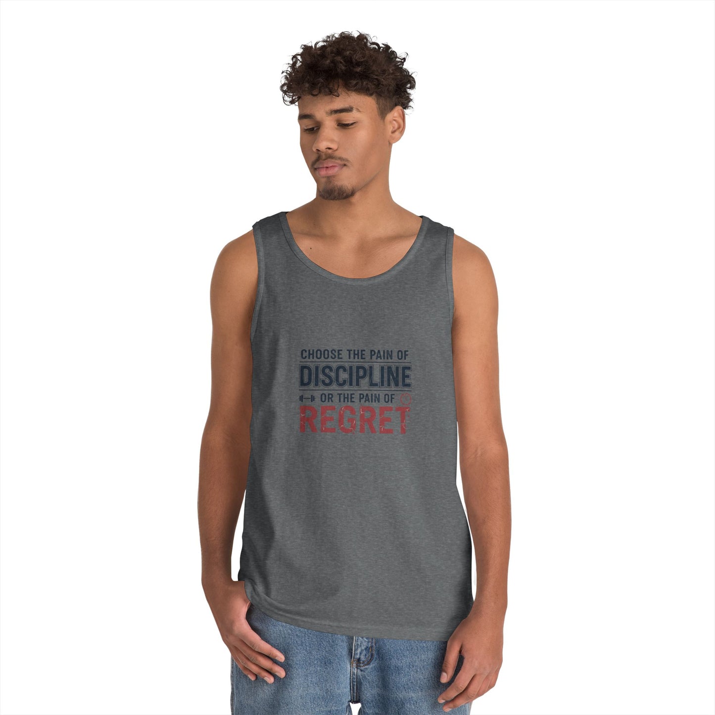 Discipline vs Regret Motivational Tank Top