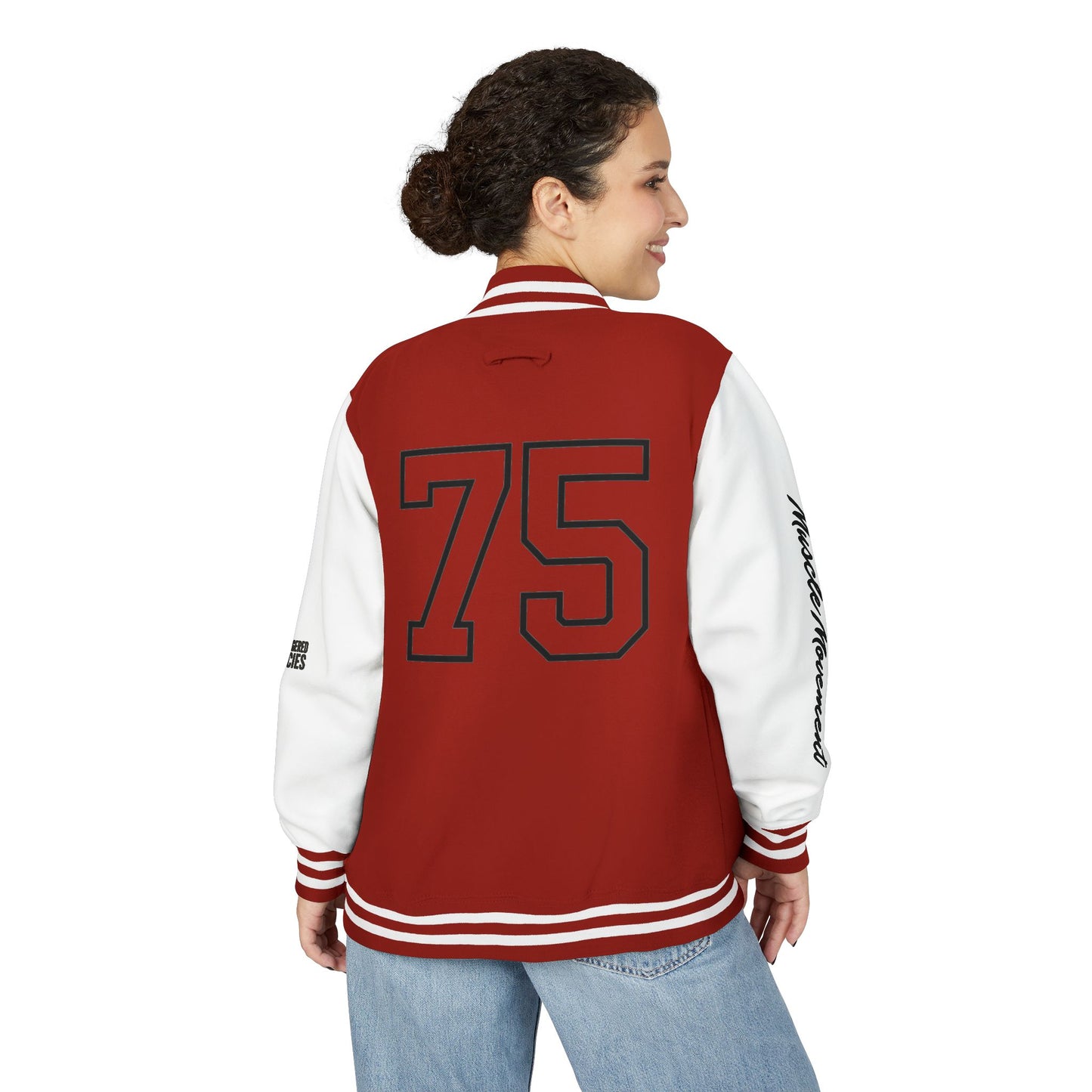 Letterman Jacket — 'Heavy is the Crown' Varsity Jacket with Number 75 Back Patch