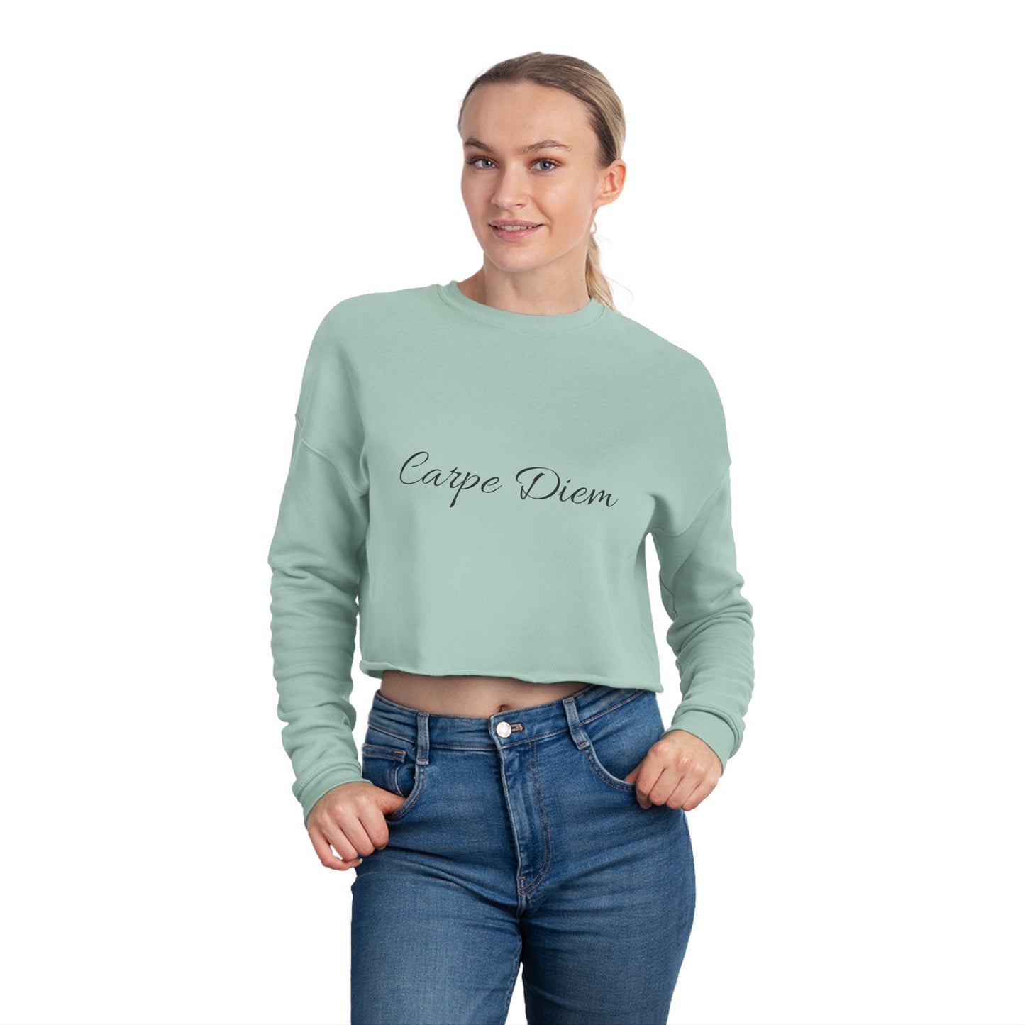Women's Cropped Sweatshirt (CARPE DIEM)