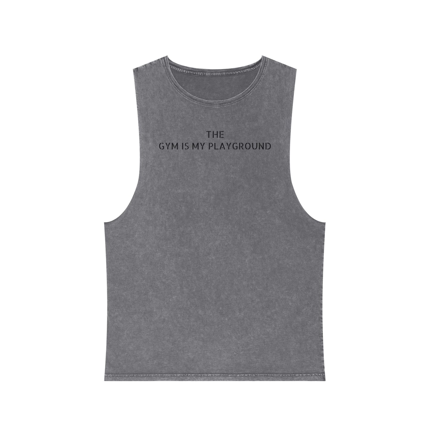 Stonewash Gym Tank Top, (The Gym Is My Playground)