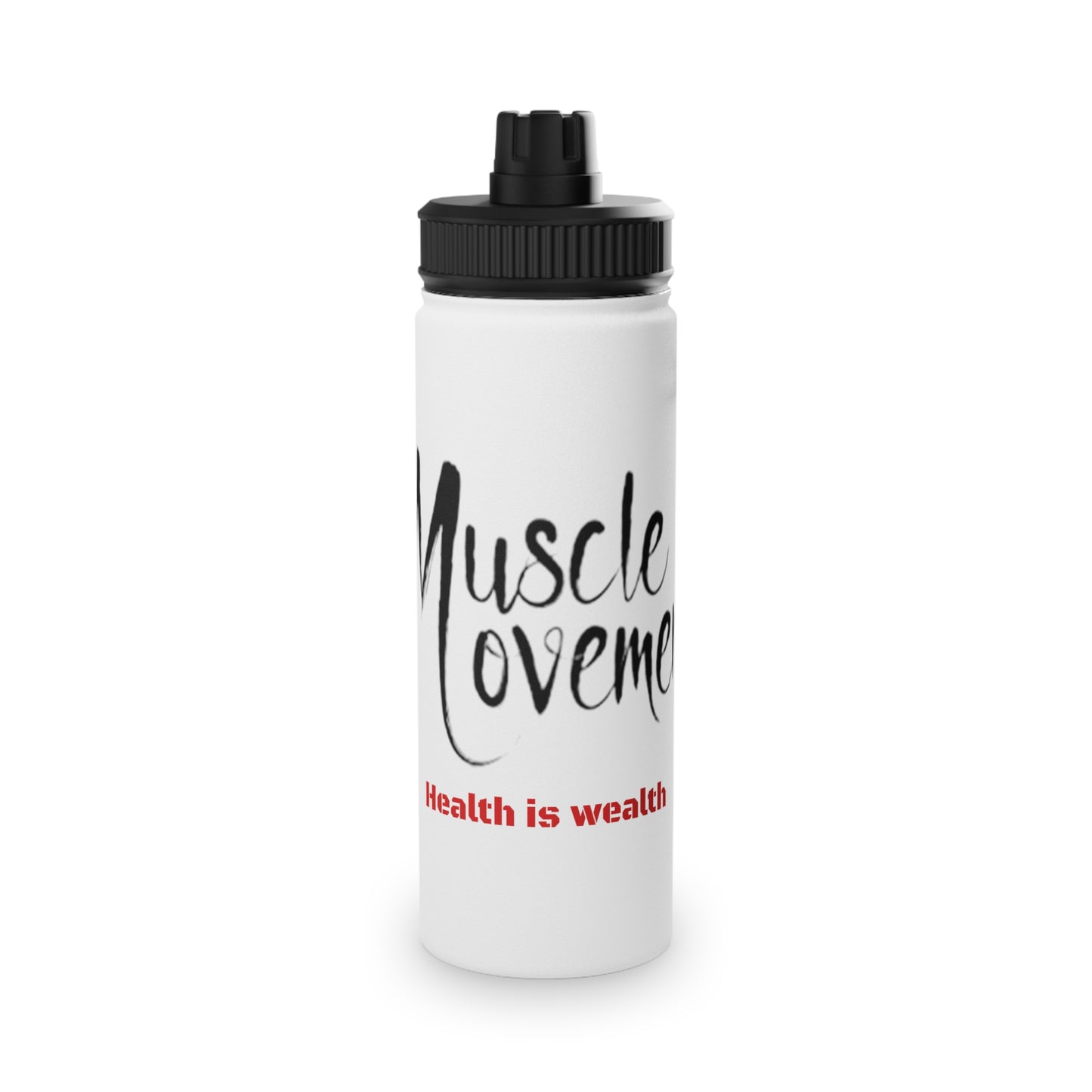 Water Bottle, Health is Wealth Print