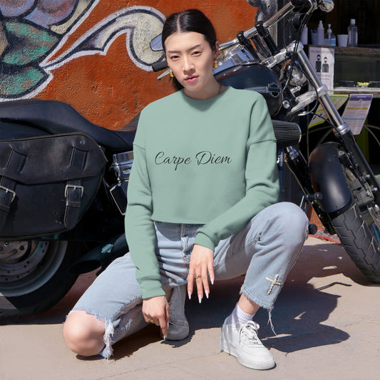 Women's Cropped Sweatshirt (CARPE DIEM)