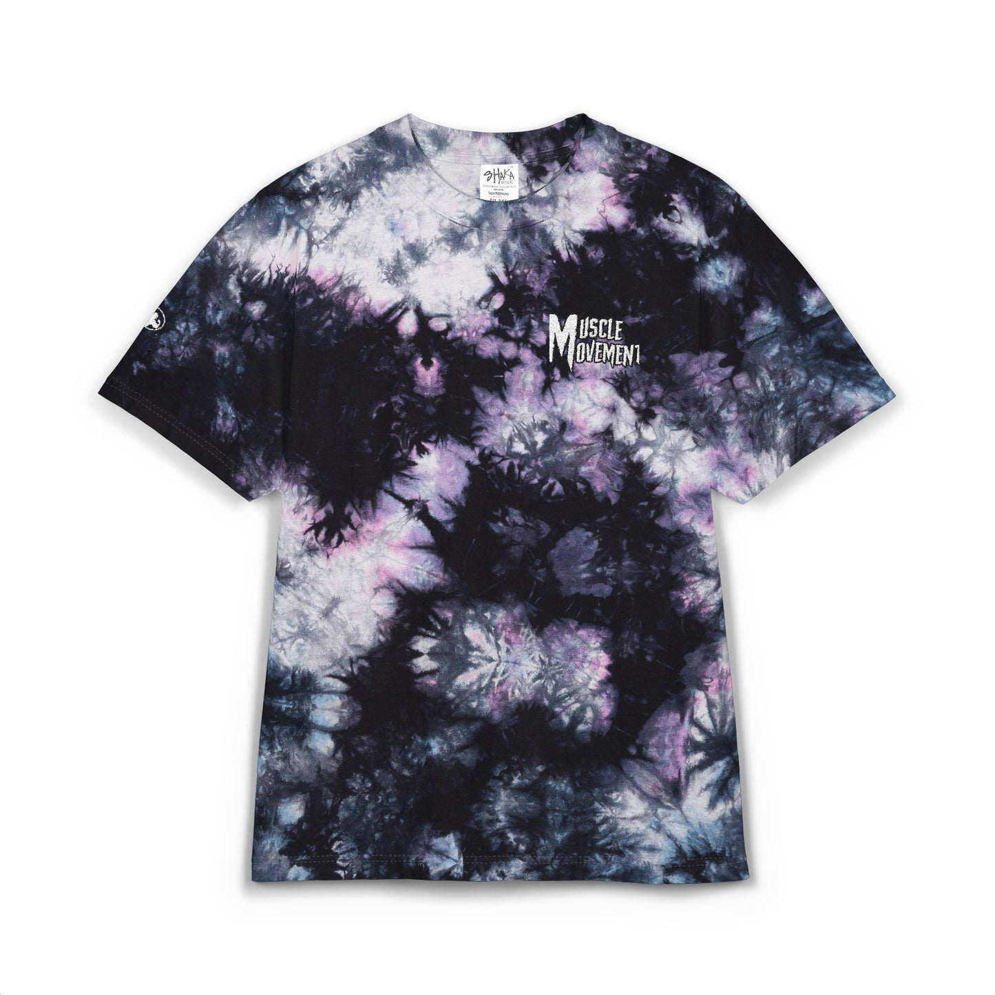 Oversized Tie-Dye T-Shirt with Embroidery, Bohemian Style Tee, Muscle Movement